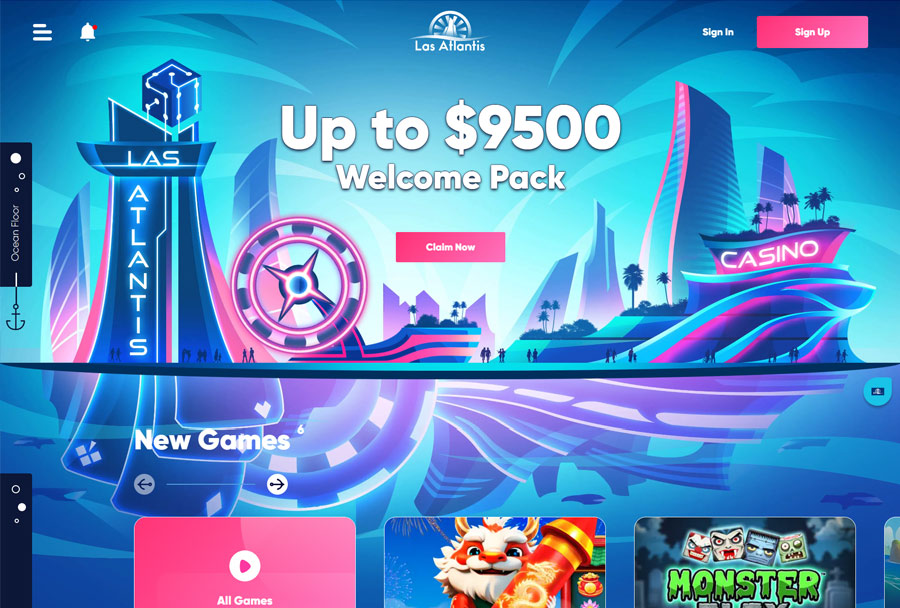 Las Atlantis Casino – Low $20 BTC Minimum, 280% Welcome Bonus